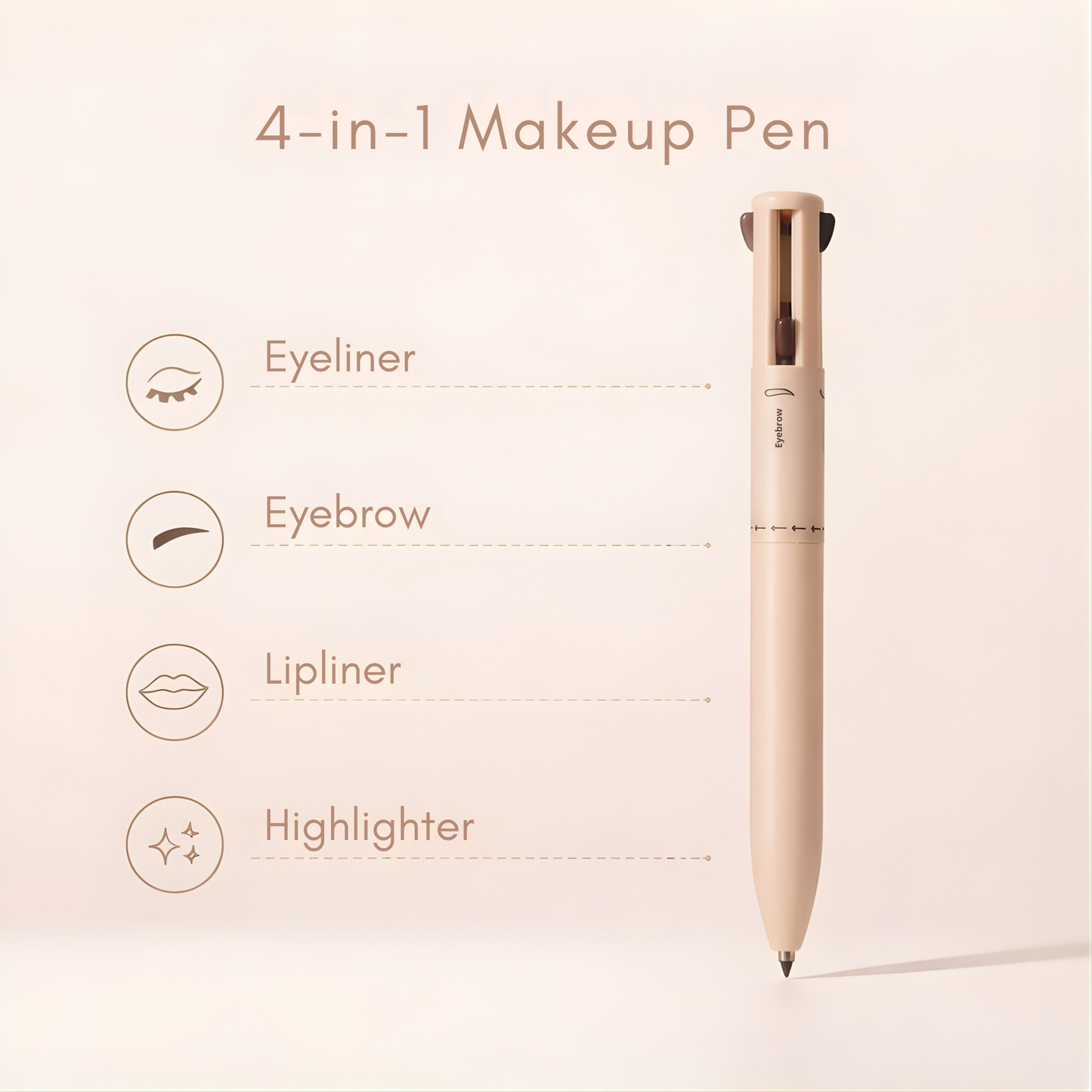 4-in-1 Beauty Pen | Eyeliner, Brow, Lip & Highligh